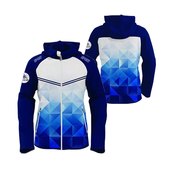 Blue with Sea Shaded Sublimation Hoodie AFYM-5005
