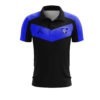 Custom Black and Blue with Paneling Polo Shirt AFYM-4006