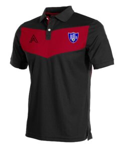 Custom Black and Red with Center Panel Polo Shirt AFYM-4003