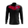 Custom Black with Red Center Panel Quarter Zip Top AFYM:3004