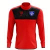 Custom Red with Black Center Panel Quarter Zip Top AFYM:3007