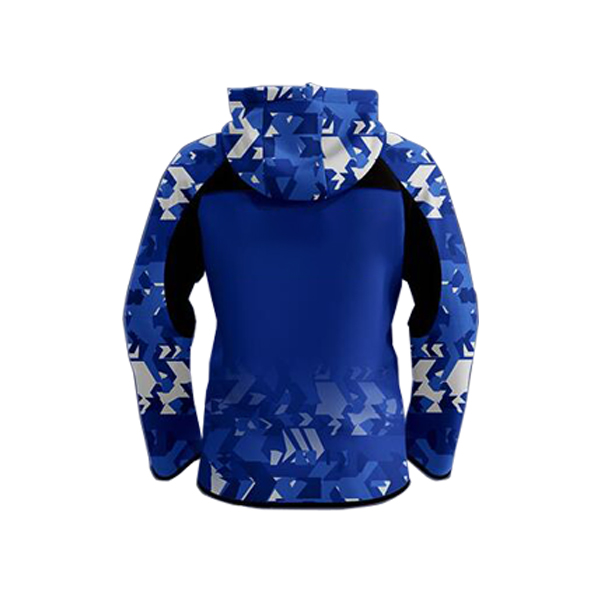 White with Blue Stone Shaded Sublimation Hoodie AFYM-5009