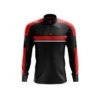 Black and Red Panels Quarter Zip Top AFYM:3010
