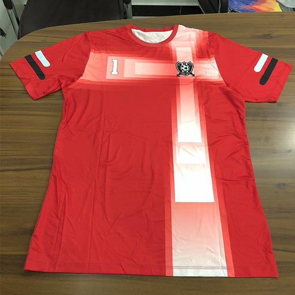 Red with Multi Shaded Sublimation Soccer Uniform AFYM:2009