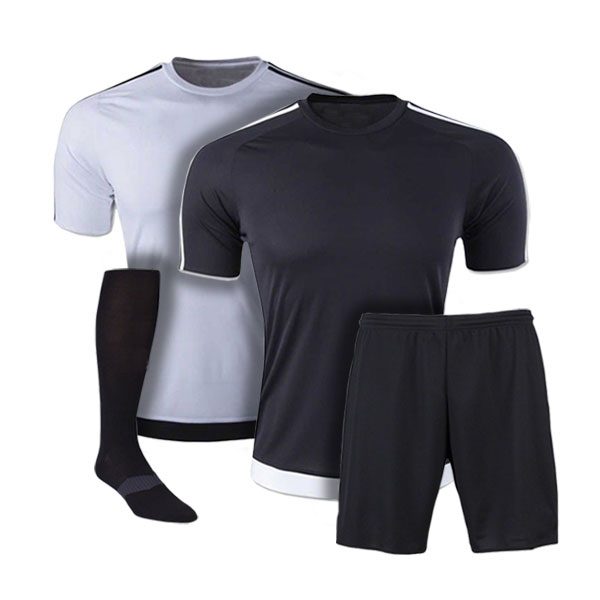 Black and White Reversible Sublimation Soccer Uniform