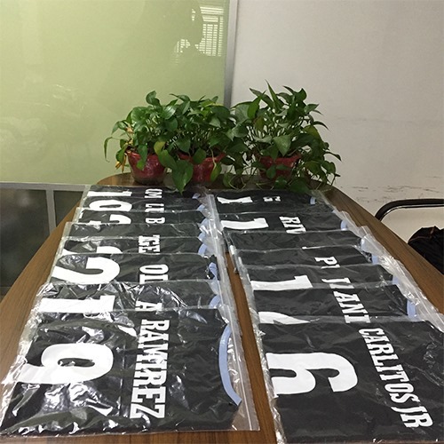 Black and White Sublimation Soccer Kits with Front Trimming AFYM:2055