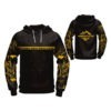 Black with Light Visible Art Sublimation Hoodie AFYM-5026