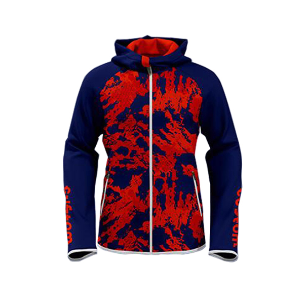 Blue with Red Art Sublimation Hoodie AFYM-5021