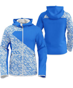 Blue with White Art Sublimation Hoodie AFYM-5022