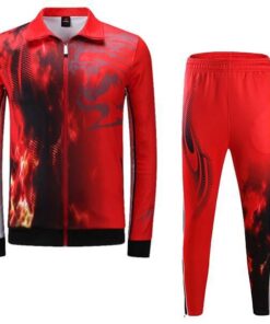 Red Sublimation Tracksuit with Fire Art AFYM:1048