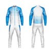 White with Blue Trimming Sublimation Tracksuits AFYM:1039